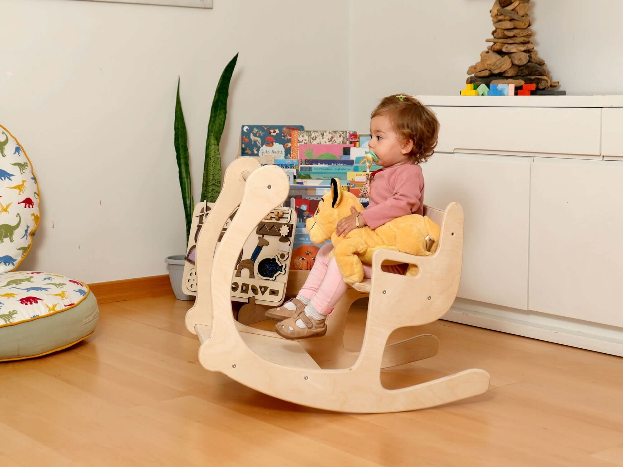 2in1 Wooden Seesaw & Desk for Kids' Skill Development