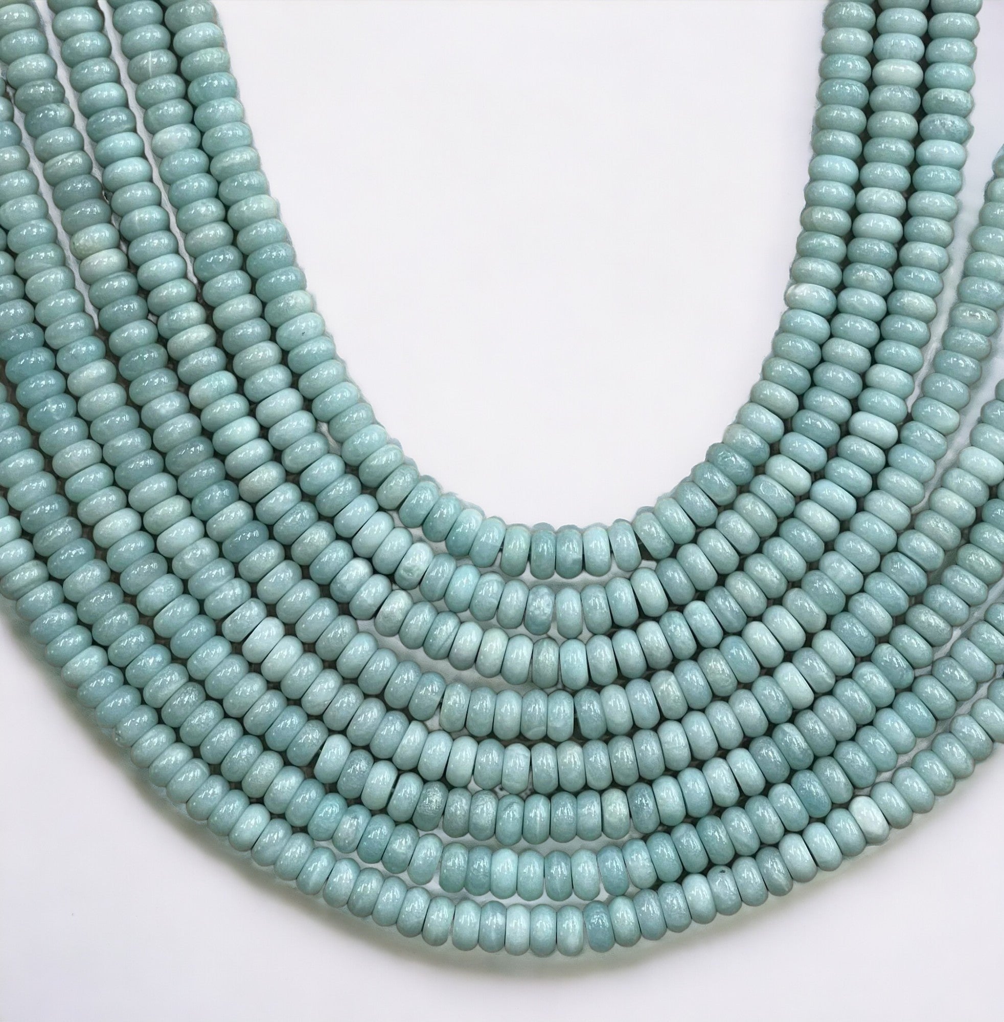 Amazonite Rondelle A Grade Gemstone Beads 10mm