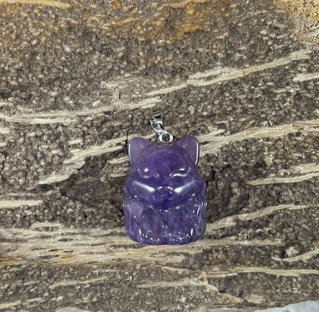 9 Tail Fox Gemstone Pendant 23x31mm