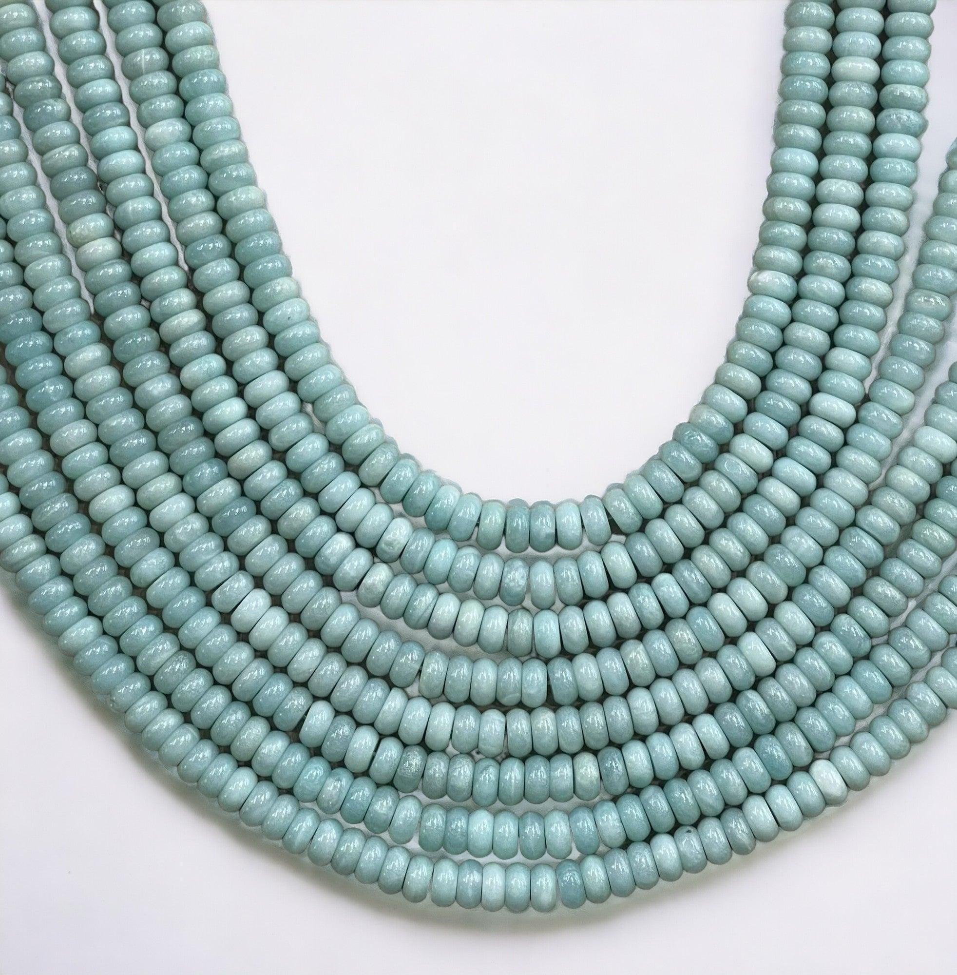 Amazonite Rondelle A Grade Gemstone Beads 10mm