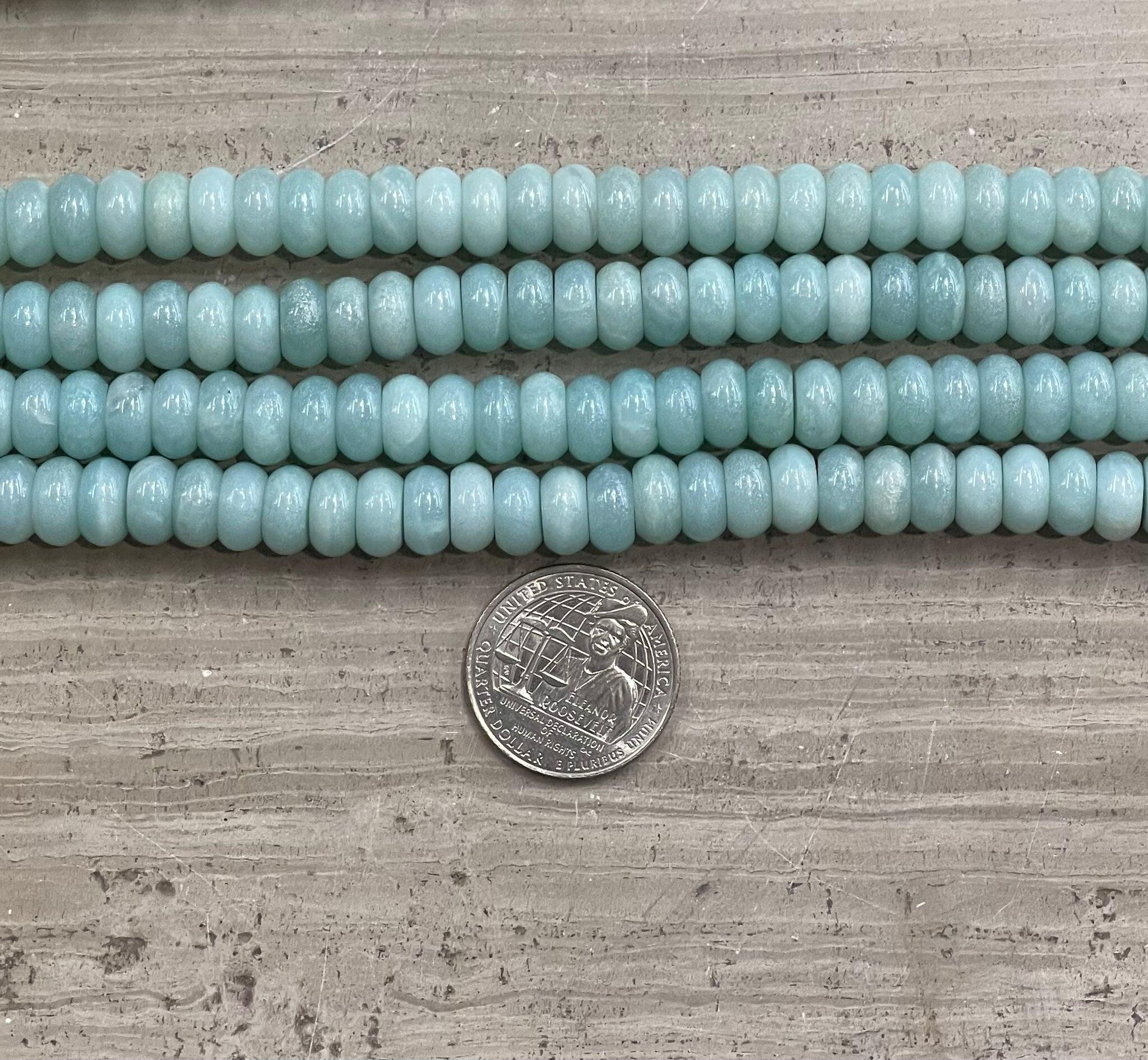 Amazonite Rondelle A Grade Gemstone Beads 10mm